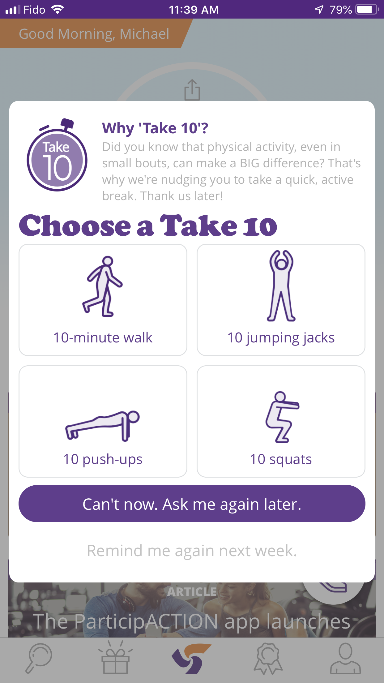 ParticipACTION screenshot